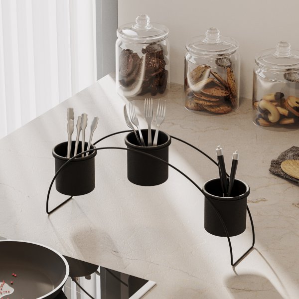 Plato 12 Aufbewahrungstöpfe - Schwarz Plato 12 Aufbewahrungstöpfe - Schwarz