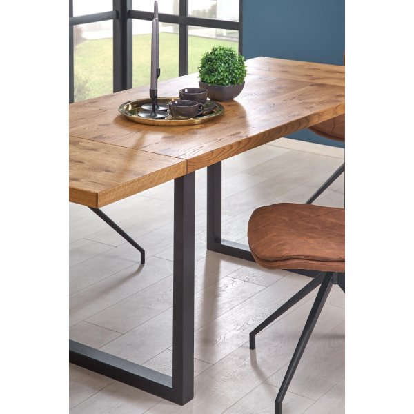 Apollo Esstisch 126-206 cm - Eiche/schwarz Apollo Esstisch 126-206 cm - Eiche/schwarz