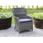 Balkonset mit 2 Sthlen und Tisch 48 x 48 cm grau/Rattan - Tor/Jacksonville