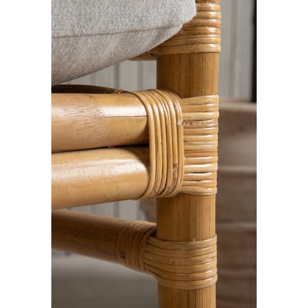 Sessel aus Rohrgeflecht - Hellgrau/Natur Sessel aus Rohrgeflecht - Hellgrau/Natur