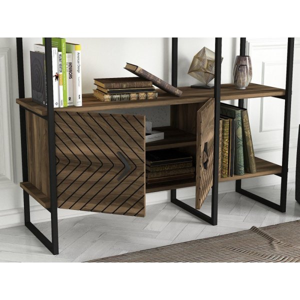 Bcherregal Santana - Nussbaum