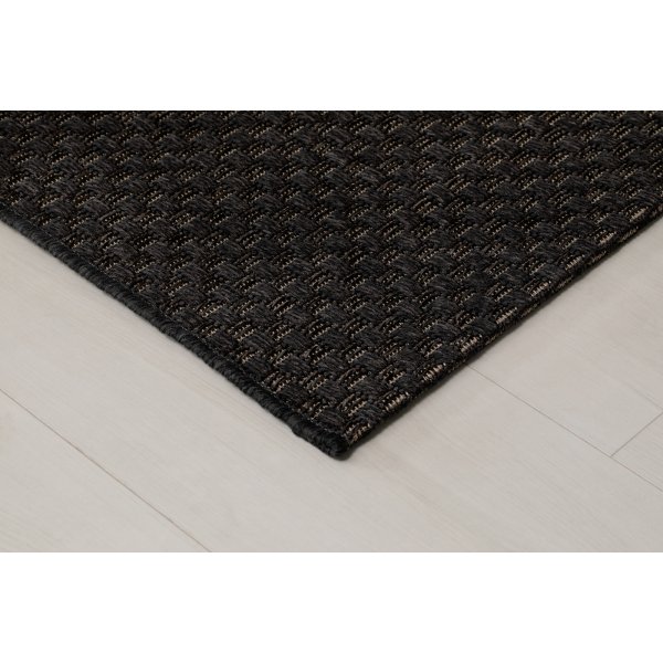 Flachgewebter Teppich Pampero Dunkelgrau