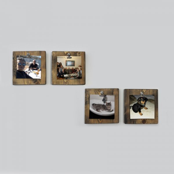 Abstrakte Wanddekoration 66 - Nussbaum