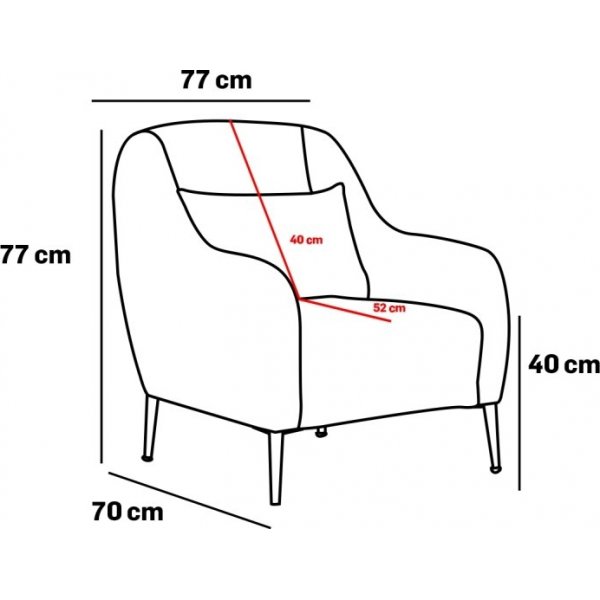 Sessel Simena - Grau/Gold Sessel Simena - Grau/Gold